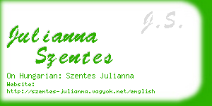 julianna szentes business card